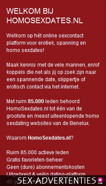 Op zoek naar een gay sexdate?