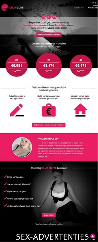 Erotisch werk als webcam model